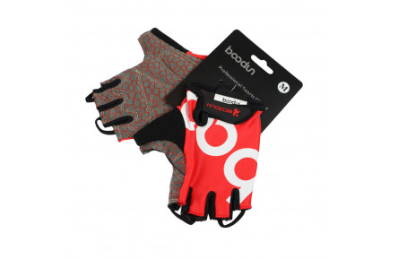 Рукавички велосипедні BEcool 2140018 червоний з білим М AM (брендоване пакування)