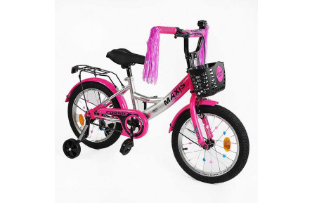 Велосипед 18" 2-х колесный "CORSO" MAXIS CL-18498, дополнительные колеса