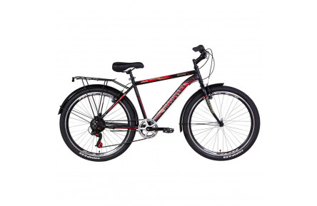 Велосипед Discovery Prestige Man 2021 26" 18" чорно-червоний