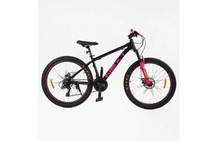 Велосипед Corso Next 26" NX-26368 15" черно-розовый