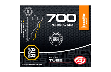 Велокамера Author AT-CROSS-700C Wide FV40 700x35/50C, у коробочці