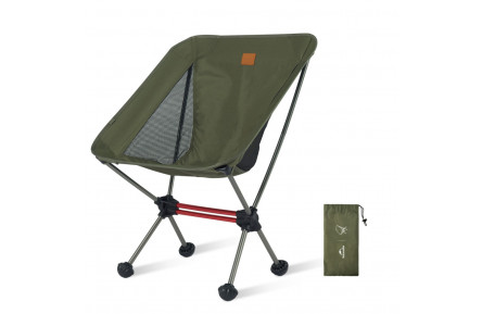 Стілець складаний ультралегкий Naturehike Stellaluna L01 CNK2350JJ017, алюміній, оливковий