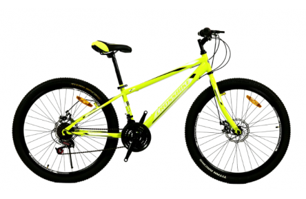 Велосипед 24" CrossBike Spark D-Al, 11", неоново-желтый