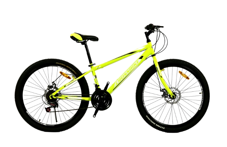 Велосипед 24" CrossBike Spark D-Al, 11", неоново-желтый