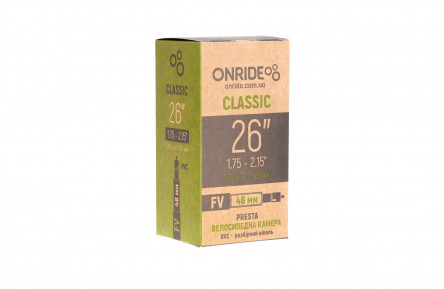 Камера ONRIDE Classic 26"x1.75-2.15" FV 48 RVC - розбірний ніпель
