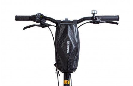 Велосумка на кермо чорне з білим BRAVVOS SAB013 E-001