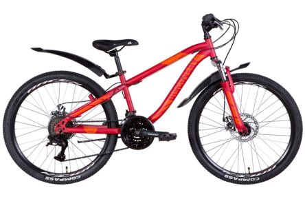 Велосипед 24" CrossBike Spark D-Al, 11", червоний