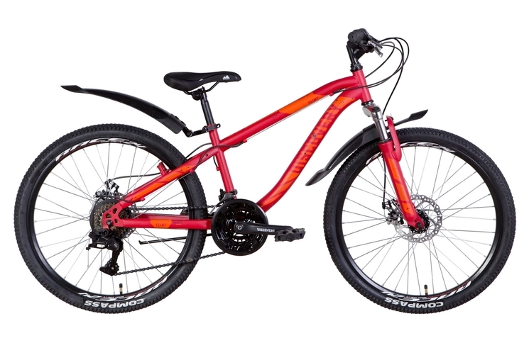 Велосипед 24" CrossBike Spark D-Al, 11", красный
