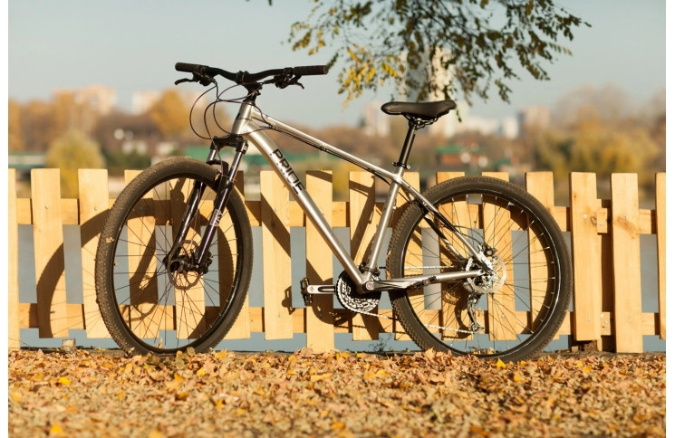 Велосипед 27,5" Pride MARVEL 7.3 рама - L 2023 серый (тормоза SRAM, задний переключатель и манетка - MICROSHIFT)