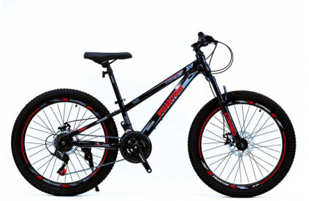 Велосипед Спортивний Corso 24" дюймів «PHANTOM» PH-41212 (1) рама сталева 11’’, обладнання SunRun 21 швидкість, зібран на 75