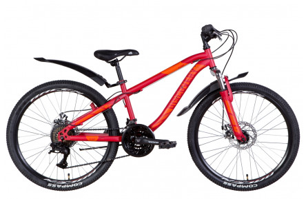 Велосипед 24" Discovery FLINT AM DD 2022 (червоний (м))