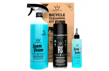 Набір для миття Peaty's Cleaning Gift Pack, шампунь 1L / Спрей PT17 400ml / мастило ланцюга 120ml, All-Weather