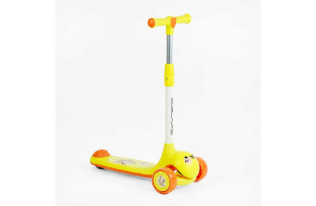 Самокат триколісний "Skyper" LH-11603 колеса PU 112х42мм зі світлом, музика та підсвічування платформи, кермо з`ємне