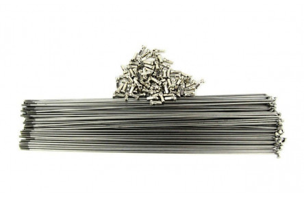 Спица X17 сталь обыкновенная серебро 255 мм со стальн ниппелем
