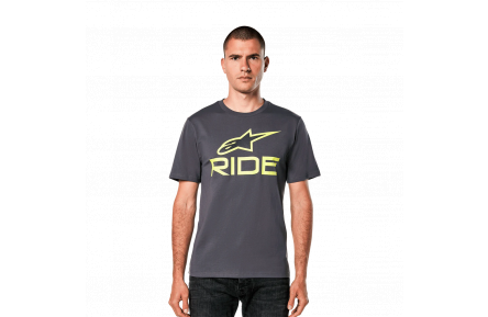 Футболка Alpinestars RIDE 4.0 CSF TEE CHARC/LIME/BLK, S