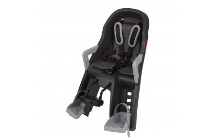 Дитяче крісло переднє POLISPORT Guppy Mini+ FHT на рульову трубу, 9-15 кг, сіре