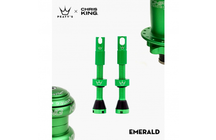 Ниппели Peaty's x Chris King Tubeless Valves, 42mm, Emerald