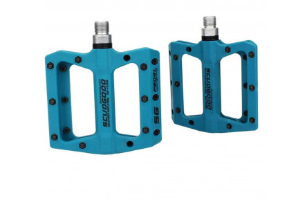 Педалі MTB ScudGood на пром. підшипники, нейлон, блакитні