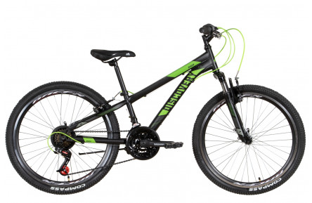 Велосипед 24" Discovery RIDER AM 2022 (черно-зеленый(м))