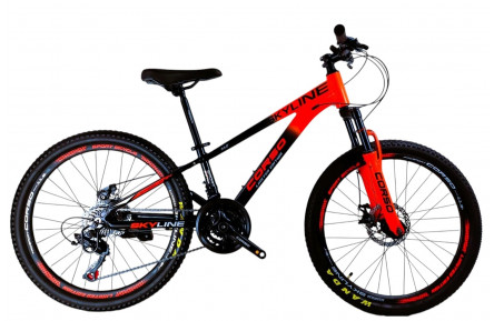 Велосипед Corso SKYLINE 24" SL-50703 AL 11" чорно-червоний