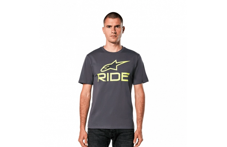 Футболка Alpinestars RIDE 4.0 CSF TEE CHARC/LIME/BLK, M