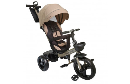 Велосипед дитячий триколісний MT 1001-1 Almond Beige з батьківською ручкою