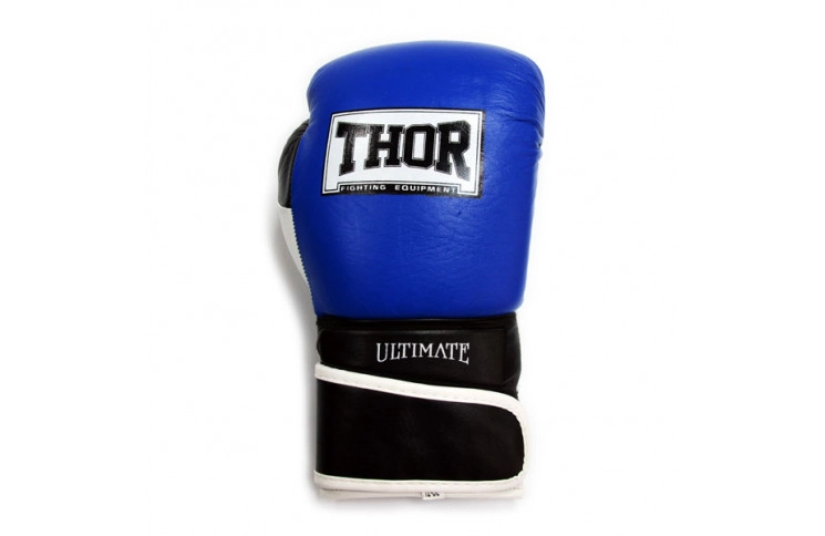 Перчатки боксерские THOR ULTIMATE 16oz /PU /сине-черно-белые