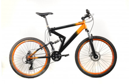 Двопідвісний велосипед Canoga FS900 26" L помаранчево-чорний Б/В