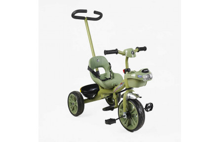 Велосипед 3-х колісний BS-70240 "Best Trike" (1) колеса EVA переднє 10’’, заднє 8’’, сталева рама, УКР. ОЗВУЧУВАННЯ, батьківська ручка, в коробці