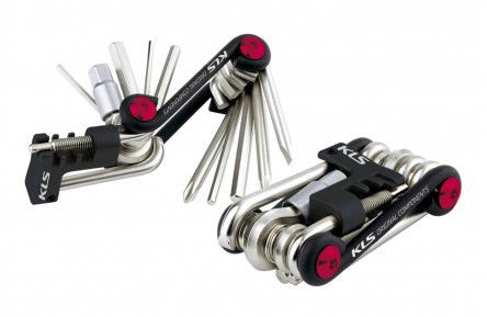 Компактний набір велосипедних ключів з вижимкою в комплекті KLS Chainey 11 функцій