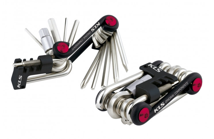 Компактный набор велосипедных ключей с выжимкой в комплекте KLS Chainey 11 функций