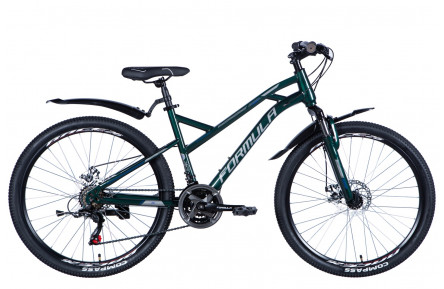 Велосипед сталь 26 Formula DRIFT AM DD рама-16,5 зелений з крилом Pl 2024