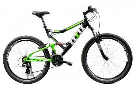 Двопідвісний велосипед McKenzie Hill 100 26" L чорно-зелений Б/В