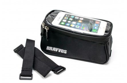 Велосипед на верхнюю трубу рамы с отделением под смартфон черный BRAVVOS CT-003