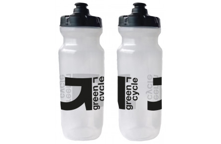 Фляга 0,75 Green Cycle GBT-517 зі збільшеним клапаном, прозора з чорним