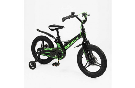Велосипед 16" дюймів 2-х колісний Corso «Revolt» RV-16766 (1) МАГНІЄВА РАМА, ЛИТІ ДИСКИ, ДИСКОВІ ГАЛЬМА, зібран на 75