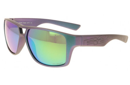 Окуляри R2 MASTER aurora (TR90), лінза smoke (Polarized TAC), покриття ice green real-full revo, кат