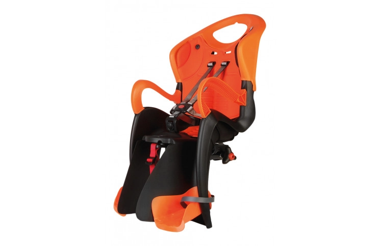 Сидіння заднє Bellelli Tiger Relax B-fix до 22кг, чорно-жовтогаряче з оранжевою підкладкою