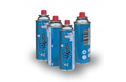 Набор из 4 шт газовых баллонов бутановых Quest, 220гр