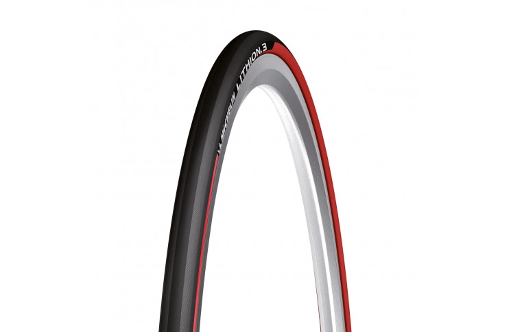 Покрышка Michelin LITHION3 700x25C (25-622) 60TPI черный/красный, складн 250г
