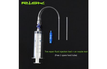 Шприц для заливки гермета в шини RISK RL225-2 з інструментом для клапана