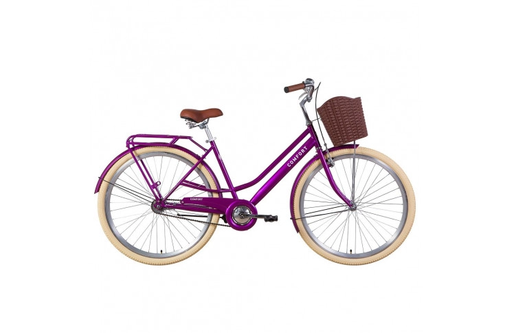 Велосипед міський 28" Dorozhnik Comfort Female 2021, 19.5”, фіолетовий