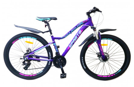 Велосипед 27,5" Sparto Taurus DD, 15", чорно-фіолетовий