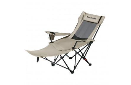 Крісло-шезлонг складане Naturehike CNK2550JJ023 Nightfall T05, сталь, хакі