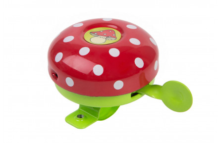 Звонок велосипедный VLT красный мухомор 58mm