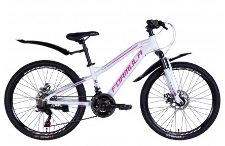 Велосипед AL 24" Formula BLACKWOOD 1.0 DD FR рама-12,5" бело-розовый 2025