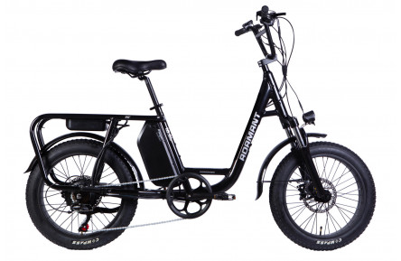 Велосипед з електроприводом 20" AL Dorozhnik eADAMANT HDD рама-18,5" 48B 17.5А*г 750Вт чорний 2025 крила, підніжка
