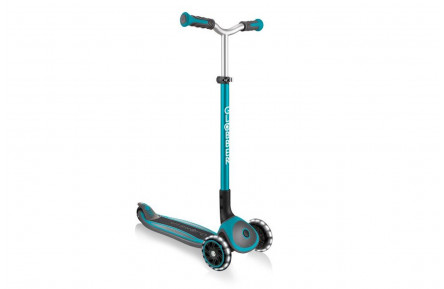 Самокат GLOBBER серии MASTER LIGHTS бирюзовый, колеса с подсветкой, 50кг, 4+