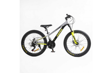 Велоcипед Corso Kord 24" 11" серо-черно-желтый