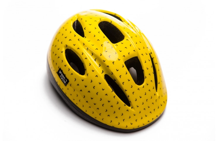 Шлем детский Green Cycle FLASH размер 50-54см желто-черный лак